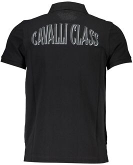 Cavalli Class Polo Shirt Korte Mouwen - maat M Zwart