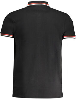 Cavalli Class Polo Shirt met Tipped Kraag en Toned Logo in Zwart - 2XL