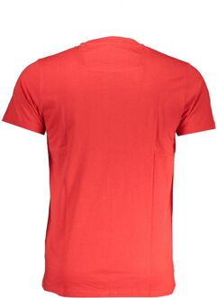 Cavalli Class Rode T-shirt met Luipaardprint - maat XL Oranje