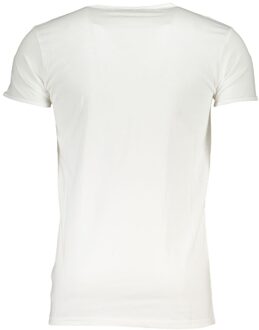 Cavalli Class T-shirt Korte Mouw Ronde Hals - maat L Wit