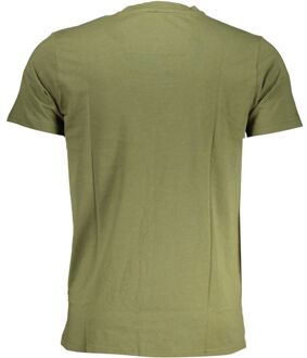 Cavalli Class Tiger Eye T-shirt Korte Mouwen Ronde Hals - maat XL Kaki