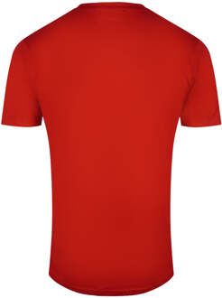 Cavalli Class Tiger Floral Logo Rood T-shirt - maat