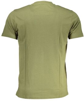 Cavalli Class Tiger Hoofd T-shirt Korte Mouwen Ronde Hals - maat L Kaki