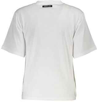 Cavalli Class Tijgergezicht Graphic T-shirt - maat XS Wit