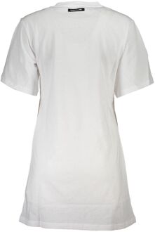Cavalli Class Tijgerkop Geborduurde T-shirt Jurk - maat S Wit