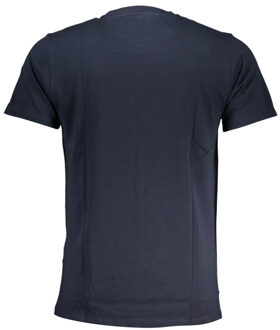 Cavalli Class Verfspetter Logo Donkerblauwe T-Shirt