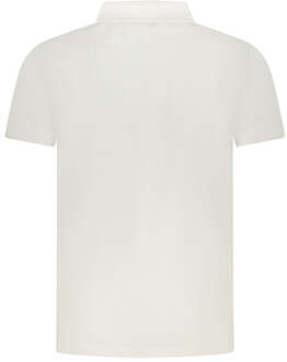 Cavalli Class Witte Katoenen Polo Heren T-Shirt - maat L Ivoor