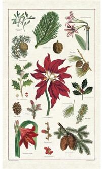 Cavallini & co kerst theedoek - botanica