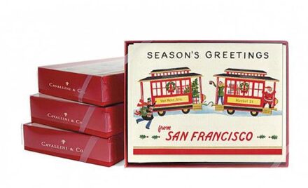 Cavallini & co kerst wenskaarten in box - san francisco season's greetings