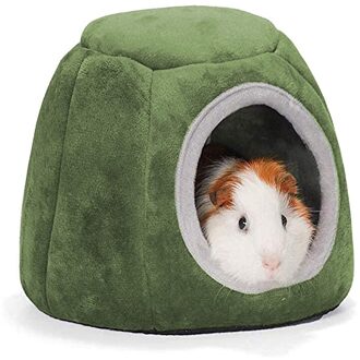 Cavia Bed Hamster Huis Klein Dier Eekhoorn Slapen Nest Katoen Egel Fretten Slapen Cave Huisdier Kooi Speelgoed groen
