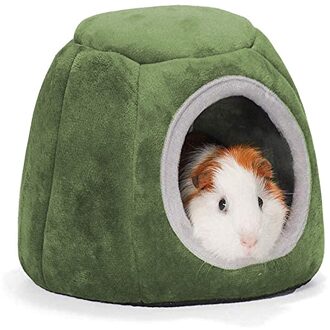 Cavia Bed Hamster Huis Klein Dier Eekhoorn Slapen Nest Katoen Egel Fretten Slapen Cave Huisdier Kooi Speelgoed groen