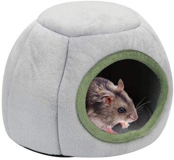 Cavia Bed Hamster Huis Klein Dier Eekhoorn Slapen Nest Katoen Egel Fretten Slapen Cave Huisdier Kooi Speelgoed licht grijs