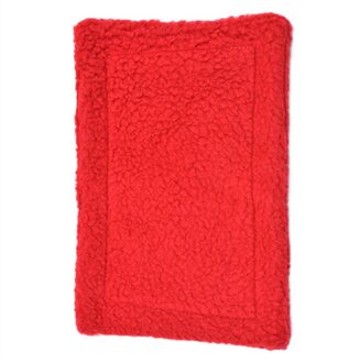 Cavia Pluche Mat Coral Fleece Warm Pad Voor Kleine Huisdier Hamster Muizen Rat Chinchilla Deken Dubbelzijdig Wasbare bed Kussen rood
