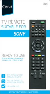 Cavus TV afstandsbediening voor Sony CRC3 Afstandsbediening Zwart