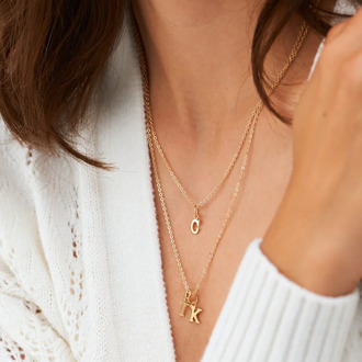 Cazador Multi Layer Necklace Custom Name Initial Necklace Heart Pedant Stainless Steel Letter Jewelry For Women Girls Child Gift