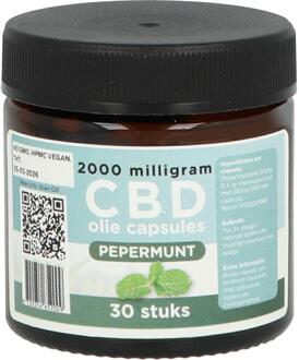 CBD olie capsules 2000 mg Pepermunt