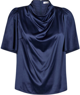 Cc cameron waterfallneck blouse Blauw - XS