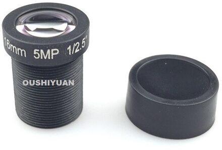 Cctv Camera Lens 5.0Megpixel 1/2.5 "F1:2.0 Vaste Iris Ir 16Mm Hd Lens Optioneel Mtv M12 Mount Lens Voor Beveiligingscamera 'S