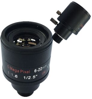 Cctv Lens 1/2.5 Inch 6-22Mm 5MP M12 Mount Varifocale Lens F1.6 Voor 4MP/5MP Cmos/Ccd Sensor beveiliging Ip/Ahd Camera