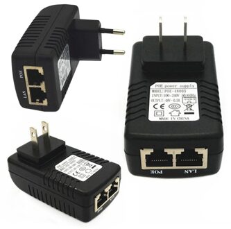Cctv Security Surveillance Poe Voeding 48V 0.5A 24W Poe Stekker Poe Injector Ethernet Adapter Telefoon Ons eu Plug US plug