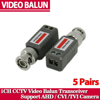 Cctv Twisted Bnc 1 Kanaal Passieve Tvi Cvi Ahd Video Balun Transceiver 10 Stks/partij Coax CAT5 Camera Utp-kabel Coax adapter