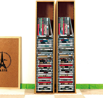 CD rack DVD holder disc rack ps4 game disc finishing rack Blu-ray disc Black rubber disc holder.