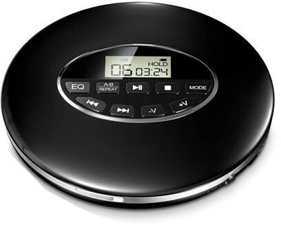 Cd Speler Hoofdtelefoon Hifi Muziek Reproductor Walkman Discman Shockproof zwart