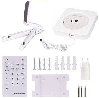 Cd Speler Wandmontage Bluetooth Fm Radio Usb MP3 Met Afstandsbediening Ingebouwde Hifi Luidspreker (Us Plug)