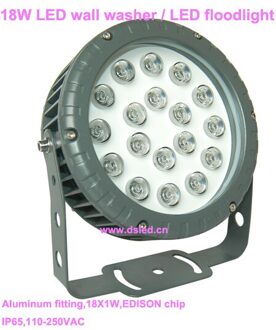 Ce, IP65,18W Led Wall Washer, Led Schijnwerper, Outdoor Led Spotlight, led Projector Licht, Outdoor Licht, DS-T32,110V-250VAC,18X1W, geel