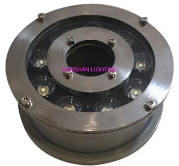Ce, IP68 High Power 9W Led Fontein Licht, Led Onderwater Licht. D130mm, 12V Dc warm wit