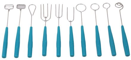 Ceative 10Pcs Chocolade Dompelen Vorken Party Fondue Fontein Cake Decorating Diy Tool Set Chocolade Vorken