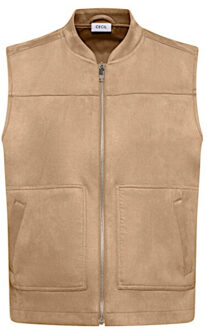 Cecil Vest velour 220306 golden - maat S Camel
