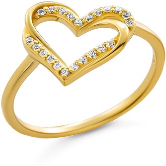 'Cecilia' Dames 925 Sterling Zilveren Ring - Goud ZR-7584/G - K