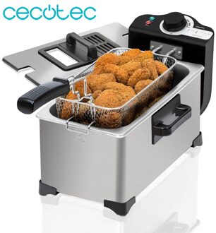 Cecotec Cleanfry 3L Elektrische Friteuse 3L 2000W Rvs Oilclean Filter Verstelbare Temperatuur En Oververhitting Bescherming