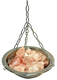 Ceiling evaporator with Himalayan salt made of stainless steel for bath and sauna