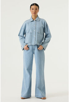Celia wide blue denim Blauw - 27-32