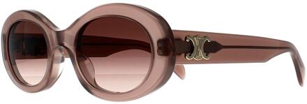 Céline Celine Ovaal Vrouwen Kristal Bruin Gradiënt CL40194U Triomphe Beige