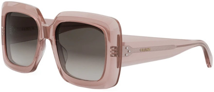 Céline Roze zonnebril met bruine verloopglazen Celine , Pink , Dames - 54 MM