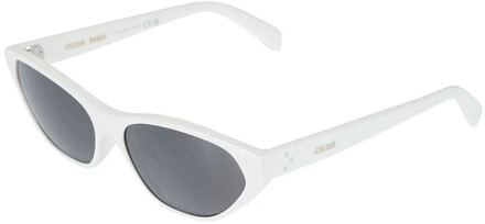 Céline Verhoog je stijl met Cl40251U zonnebril Celine , White , Unisex - 57 MM