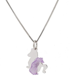 'Celinia' Kinderen 925 Sterling Zilveren Set: Ketting-Hanger + Oorbellen - Zilver SET-7134