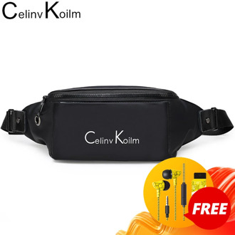 Celinv Koilm Brand Men Fanny Pack Soft High Quality Water Resistant Waist Bag Pack for Man Unisex Crossbody Chest bag Motorcycle