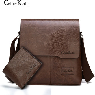 Celinv Koilm Famous Brand Leather Crossbody Shoulder Bag For Man Business Tote Bags Hot Sale Fashion Brand Men Messenger Bags