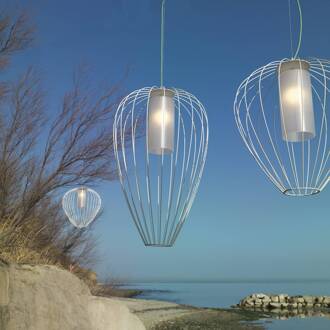 Cell - kooi-hanglamp, Ø55cm, wit