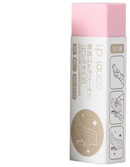 Celldeal 1Pc Schoonmaak Gum Suede Schapenvacht Mat Leer En Leer Stof Zorg Schoenen Care Leather Cleaner Sneakers Zorg roze