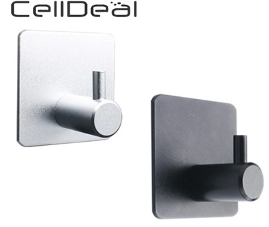 CellDeal Self Adhesive Hook Home Kitchen Wall Door Hooks Key Hangers Rack Stainless Steel Towel Hanger Bathroon Kitchen Toilet