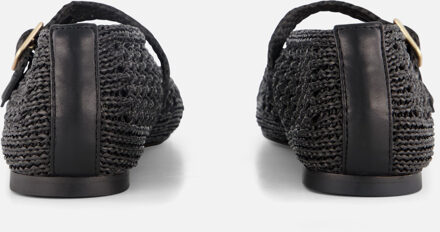 Cellini Ballerina's zwart Raffia - 37,38,39,40,42