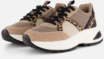 Cellini Leopard Sneakers beige Textiel - 36,37,38,39,40,41