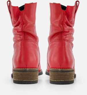 Cellini Plooi Enkellaarsjes rood Leer - 37