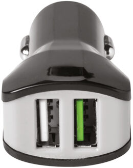 Celly autolader dual USB 12/24V 3,4A zwart