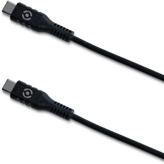 Celly Power Delivery USB-Kabel Type-C to Type-C, 1 meter, Zwart - Rubber - Celly
